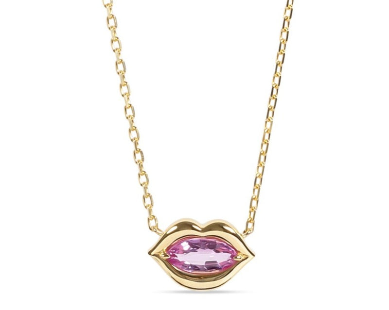 Bisous Pink Sapphire Pendant